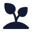 Plant icon with solid standard style