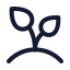 Plant icon with stroke rounded style