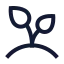Plant icon with stroke sharp style