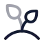 Plant icon with twotone rounded style