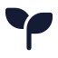 Plant icon with solid standard style