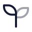 Plant icon with twotone rounded style