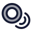 Plate icon with duotone rounded style