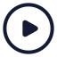 Playcircle icon with stroke standard style