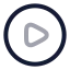 Playcircle icon with twotone rounded style