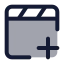 Playlistadd icon with duotone standard style