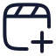 Playlistadd icon with stroke rounded style