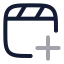 Playlistadd icon with twotone rounded style