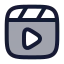 Playlist icon with duotone rounded style