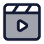 Playlist icon with duotone standard style