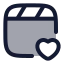 Playlistfavourite icon with duotone rounded style