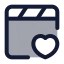Playlistfavourite icon with duotone standard style