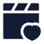 Playlistfavourite icon with solid sharp style