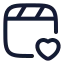 Playlistfavourite icon with stroke rounded style