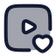 Playlistfavourite icon with duotone rounded style