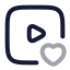Playlistfavourite icon with twotone rounded style