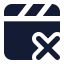 Playlistremove icon with solid standard style