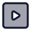 Playsquare icon with duotone standard style