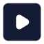 Playsquare icon with solid standard style
