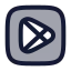 Playstore icon with duotone rounded style