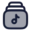 Playlist icon with duotone rounded style