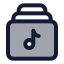 Playlist icon with duotone standard style