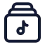 Playlist icon with stroke standard style