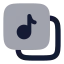 Playlist icon with bulk rounded style