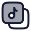 Playlist icon with duotone rounded style