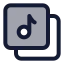 Playlist icon with duotone standard style