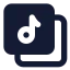 Playlist icon with solid standard style