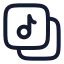 Playlist icon with stroke rounded style
