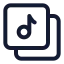 Playlist icon with stroke standard style