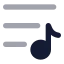 Playlist icon with bulk rounded style