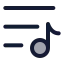 Playlist icon with duotone standard style