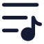 Playlist icon with solid rounded style