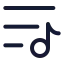 Playlist icon with stroke standard style