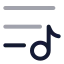 Playlist icon with twotone rounded style