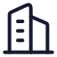 Plaza icon with stroke rounded style