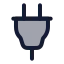 Plug icon with duotone rounded style
