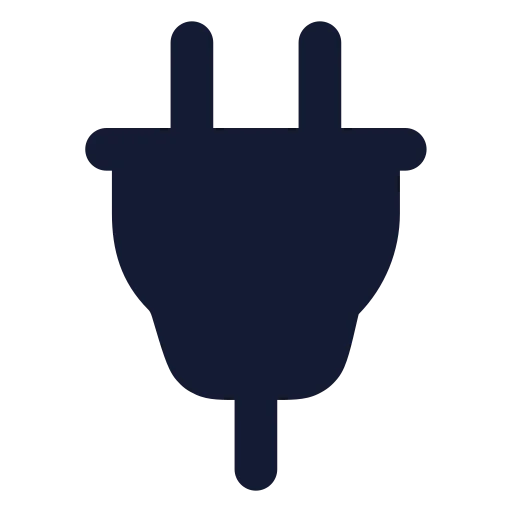 Plug 03 Icon in Solid Rounded style