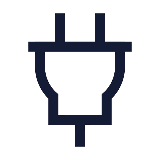 Plug 03 Icon in Stroke Sharp style