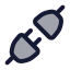 Plugsocket icon with duotone rounded style