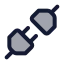 Plugsocket icon with duotone standard style