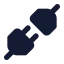 Plugsocket icon with solid standard style