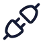 Plugsocket icon with stroke rounded style