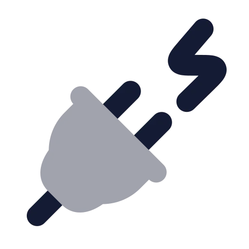 Plug Zap Icon in Bulk Rounded style