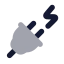 Plugzap icon with bulk rounded style