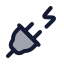 Plugzap icon with duotone rounded style