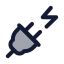 Plugzap icon with duotone standard style